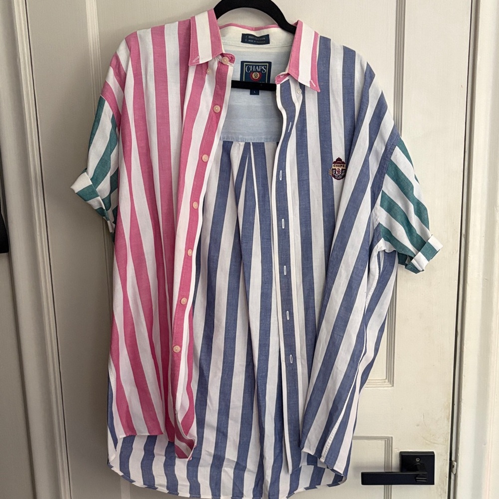 Chaps Multicolor Striped Button Down Shirt